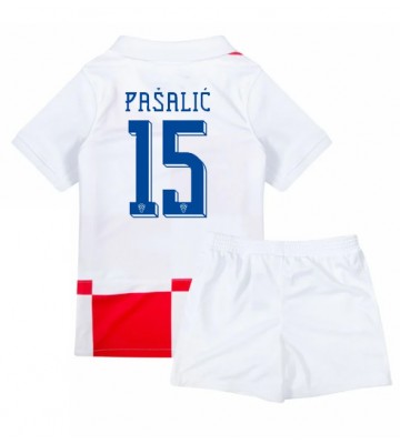Kroatien Mario Pasalic #15 Hemmatröja Barn EM 2024 Kortärmad (+ Korta byxor)